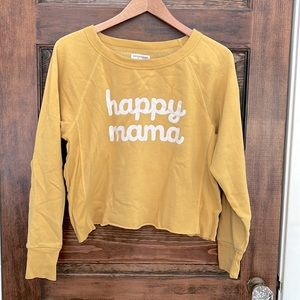 Happy Mama cropped crewneck